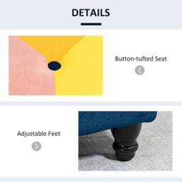 NESTLUNE 114 x 47 x 47cm Velvet Storage Ottoman - Size: 100 cm x 100 cm - thumbnail 3