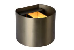 Lucide 'XIO' Stylish Dimmable Indoor Adjustable Up Down Cube Wall Light in Brown - thumbnail 1