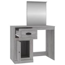 Berkfield Home Dressing Table with Mirror Grey Sonona 90x50x132.5 cm Engineered Wood - thumbnail 7