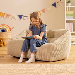 icon Kids Cecilia Jumbo Cord Sofa Bean Bag in Stone - thumbnail 2