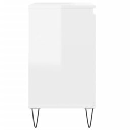 Berkfield Home Bathroom Cabinet High Gloss White 58x33x60 cm Engineered Wood - Size: 58 x 33 x 60 cm - thumbnail 6