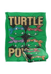 Teenage Mutant Ninja Turtles TMNT Turtle Power Silky Touch Super Soft Throw Blanket 152 X 127 cm in White - thumbnail 2