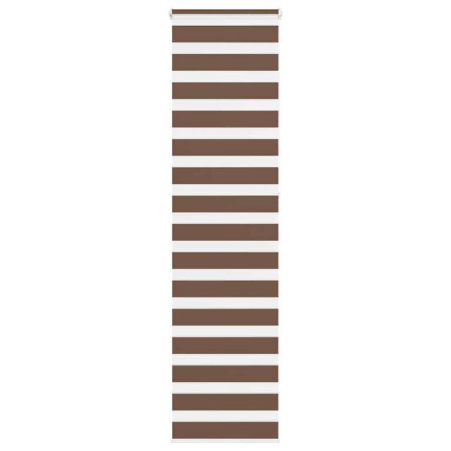 Berkfield Home Zebra Blind Brown 60x230 cm Fabric Width 55.9 cm Polyester - image 1