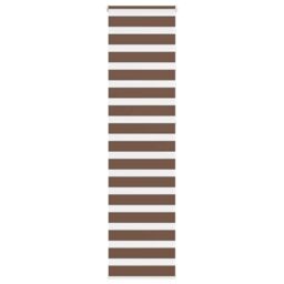 Berkfield Home Zebra Blind Brown 60x230 cm Fabric Width 55.9 cm Polyester - thumbnail 1