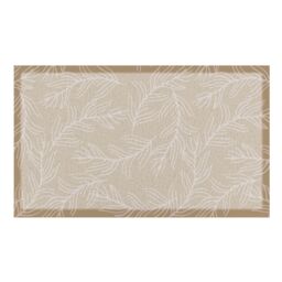 Artsy Mats Mocha Leaf Pattern Indoor Outdoor Doormat (70 x 40cm) in Beige - Size: 40 cm x 70 cm - thumbnail 2