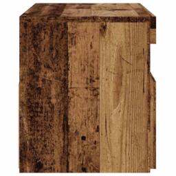 Berkfield Home TV Cabinets with LED Lights 2 pcs Old Wood Engineered Wood in Brown - thumbnail 9