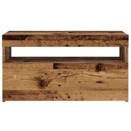 Berkfield Home TV Cabinets with LED Lights 2 pcs Old Wood Engineered Wood in Brown - thumbnail 7