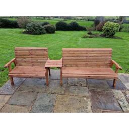 Churnet Valley Garden Furniture Ltd Valley 1X2B 1X3B Set with Tray - Fully Assembled - Set of Cushions Inc in Brown - thumbnail 4