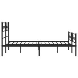 Berkfield Home Metal Bed Frame with Headboard & Footboard Black 5FT King Size - thumbnail 6