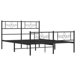 Berkfield Home Metal Bed Frame with Headboard & Footboard Black 5FT King Size - thumbnail 5