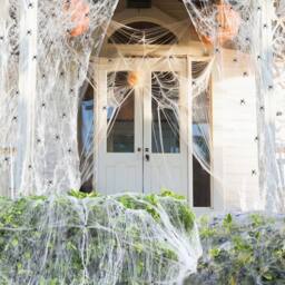 Lovii Halloween Cotton Spider Web with 60PCS Fake Spiders Decoration in White - thumbnail 3