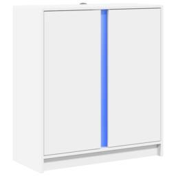 Berkfield Home Sideboard with LED White 77x34x85 cm Engineered Wood - Size: 77 x 34 x 85 cm - thumbnail 3