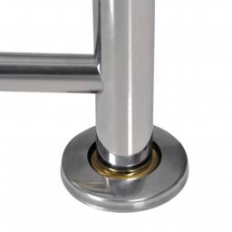 Berkfield Home Stainless Steel Towel Rack 2 Tubes in Silver - thumbnail 6