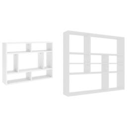 Berkfield Home Wall Shelf White 90x16x78 cm Engineered Wood - Size: 90 x 16 x 78 cm - thumbnail 4