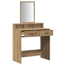Berkfield Home Dressing Table with Drawers - Artisan Oak - 79x41x140 cm in Brown - Size: 79 x 41 x 140 cm - thumbnail 5