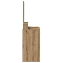Berkfield Home Dressing Table with Drawers - Artisan Oak - 79x41x140 cm in Brown - Size: 79 x 41 x 140 cm - thumbnail 7