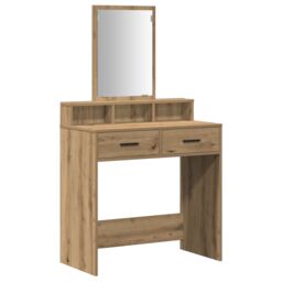 Berkfield Home Dressing Table with Drawers - Artisan Oak - 79x41x140 cm in Brown - Size: 79 x 41 x 140 cm - thumbnail 2