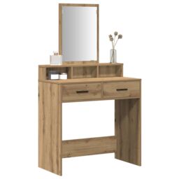 Berkfield Home Dressing Table with Drawers - Artisan Oak - 79x41x140 cm in Brown - Size: 79 x 41 x 140 cm - thumbnail 3