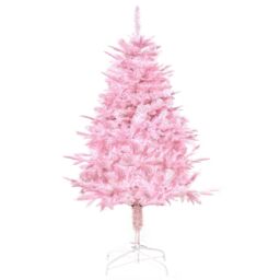 HOMCOM 4FT Artificial Christmas Tree Xmas Holiday Tree Decoration Home Party in Pink - thumbnail 2