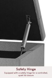 Home Discount Vida Designs Valencia Storage Ottoman Velvet Fabric UKFR Furniture in Light Grey - thumbnail 6
