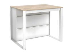 Vente-unique Central Kitchen Island With 7 Open Shelves - White & Natural - OPOLE in Light Oak - thumbnail 7