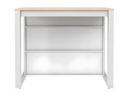 Vente-unique Central Kitchen Island With 7 Open Shelves - White & Natural - OPOLE in Light Oak - thumbnail 9