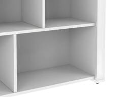 Vente-unique Central Kitchen Island With 7 Open Shelves - White & Natural - OPOLE in Light Oak - thumbnail 8