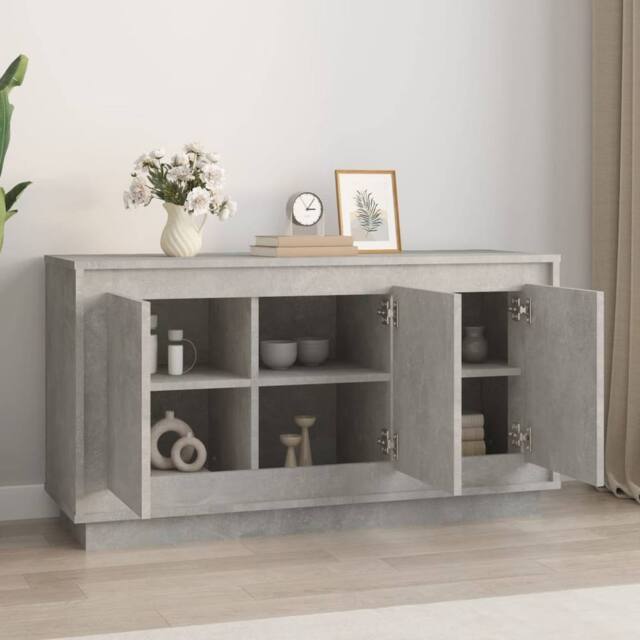 Berkfield Home Sideboard Concrete Grey 102x35x55 cm Engineered Wood - Size: 102 x 35 x 55 cm - image 1