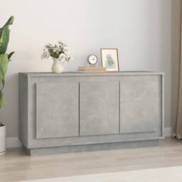 Berkfield Home Sideboard Concrete Grey 102x35x55 cm Engineered Wood - Size: 102 x 35 x 55 cm - thumbnail 2