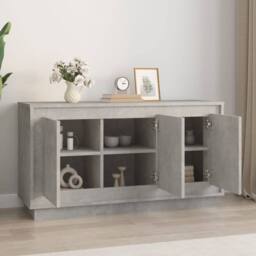 Berkfield Home Sideboard Concrete Grey 102x35x55 cm Engineered Wood - Size: 102 x 35 x 55 cm - thumbnail 1