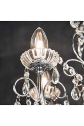 Netlighting Tabitha 5 Light Bathroom Ceiling Pendant Light Chrome Clear Crystal (K9) Glass Detail IP44 G9 - thumbnail 6