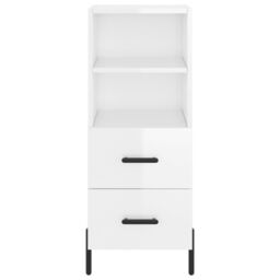 Berkfield Home Sideboard High Gloss White 34.5x34x90 cm Engineered Wood - thumbnail 6