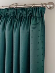 Luxury Living Adi Lined Pencil Pleat Curtains in Teal - Size: 229 cm width x 183 cm drop - thumbnail 5