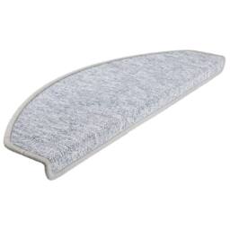 Berkfield Home Carpet Stair Treads 15 pcs Light Grey 65x24x4 cm - Size: Medium - thumbnail 3