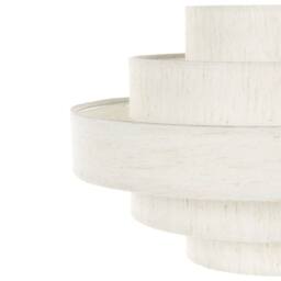 Wyld and Coco White Linen Pendant Lamp - Modern Iron Frame - thumbnail 6