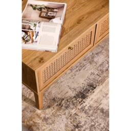 Lemon Pavilion Furniture Bordeaux Coffee Table - MDF - L50 x W110.2 x H43.2 cm - Oak in Brown - Size: 1 Pack - thumbnail 2