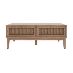 Lemon Pavilion Furniture Bordeaux Coffee Table - MDF - L50 x W110.2 x H43.2 cm - Oak in Brown - Size: 1 Pack
