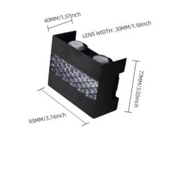 Obasyhig 2 Pack ABS Outdoor Waterproof Wall Lamp for Garden Decoration in Black - thumbnail 6