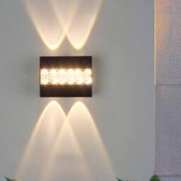 Obasyhig 2 Pack ABS Outdoor Waterproof Wall Lamp for Garden Decoration in Black - thumbnail 2