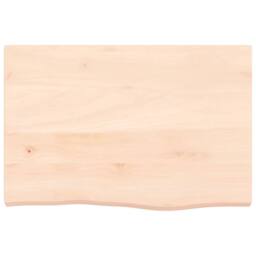 Berkfield Home Table Top 60x40x(2-4) cm Untreated Solid Wood Oak in Light Oak - thumbnail 3