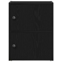 Berkfield Home Bookcase Black Oak 40x24x52 cm Engineered Wood - Size: 40 x 24 x 52 cm - thumbnail 4