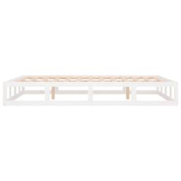 Berkfield Home Beautiful Bed Frame without Mattress White 135x190 cm Double Doub - thumbnail 6