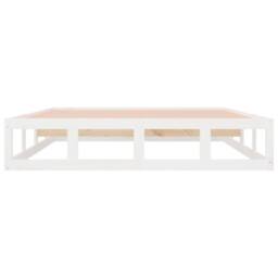Berkfield Home Beautiful Bed Frame without Mattress White 135x190 cm Double Doub - thumbnail 5