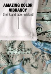 JQ Licensing Jl-Jp-Jq Tarpon Tiki Fishing Pattern 2 Silky Touch Super Soft Throw Blanket 152 X 127 cm in White - thumbnail 4