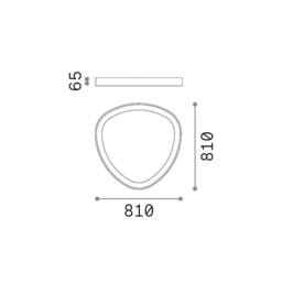 Netlighting Gemini Integrated LED Semi Flush Ceiling Light Black 4650lm 4000K - thumbnail 2