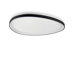 Netlighting Gemini Integrated LED Semi Flush Ceiling Light Black 4650lm 4000K