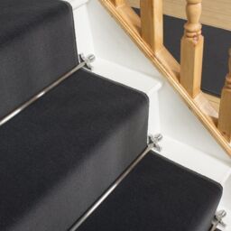runrug Stair Runner Carpet for Staircases - Soft & Comfy, 9mm - 'Plain' in Dark Grey - Size: 60 cm x 720 cm - thumbnail 2