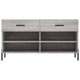 Berkfield Home Shoe Bench Grey Sonoma 102x35x55 cm Engineered Wood - Size: 102 x 35 x 55 cm - thumbnail 6
