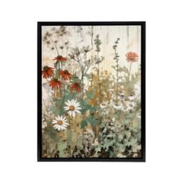 "Artery8 Daisy Wildflowers Vintage Watercolour Framed Canvas Wall Art Print - Size: W12"" x H16""" - thumbnail 1