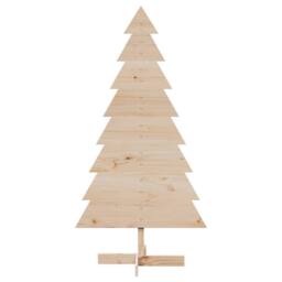 Berkfield Home Festive Wooden Christmas Tree for Decoration 150 cm Solid Wood Pine in Light Tan